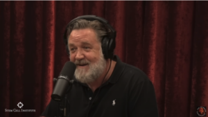 Russell Crowe discussing stem cell therapy with Joe Rogan